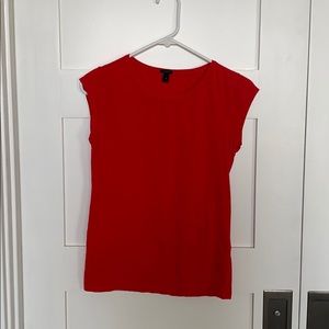 JCrew Cap Sleeve coral Cotton Tee